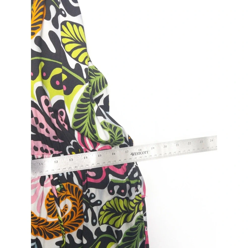 Trina Turk Caribbean Paisley Resort Cabana Halter Neck Maxi Dress Women L $358 - Picture 9 of 14